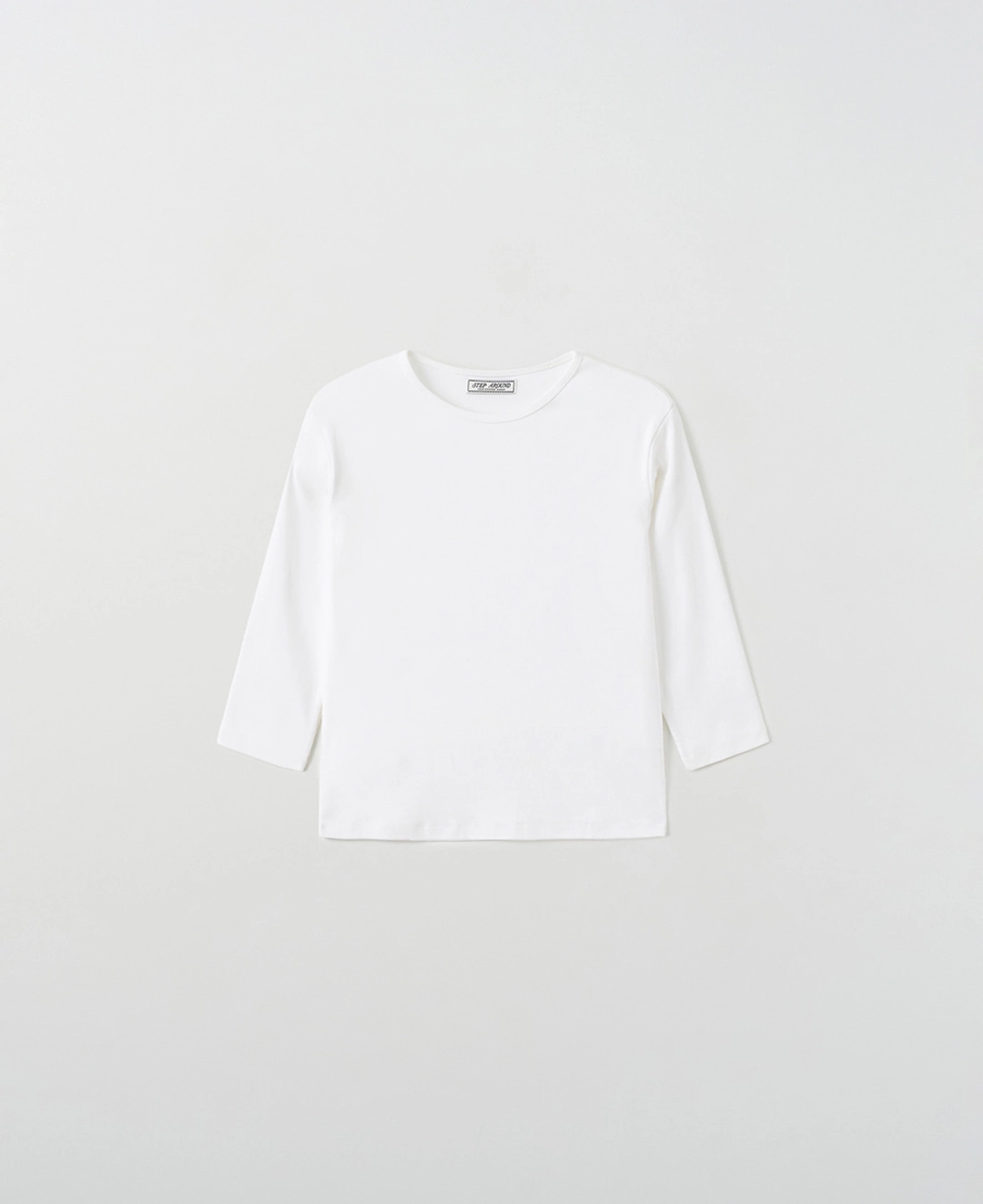 스텝어라운드 Basic 3/4 Sleeve Slim TEE_WHITE 상품 이미지 2