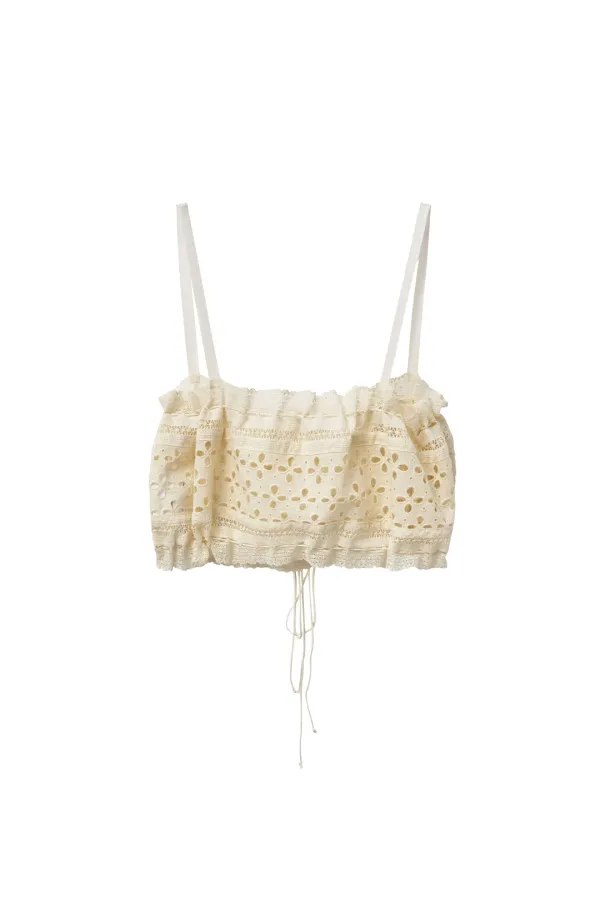 Via Bona sleeveless blouse (Ecru)