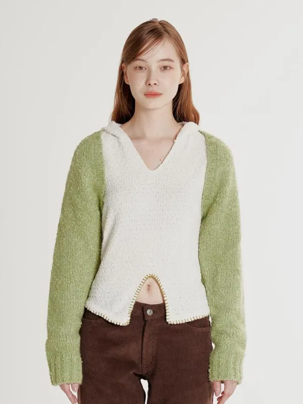 KNIT BOLERO CARDIGAN_OLIVE GREEN