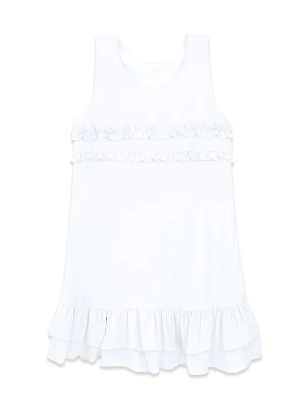 MIXED FRILL MINI ONE PIECE (WHITE)