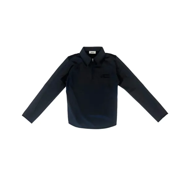 AW25 HALF ZIP SHIRT (BLACK)