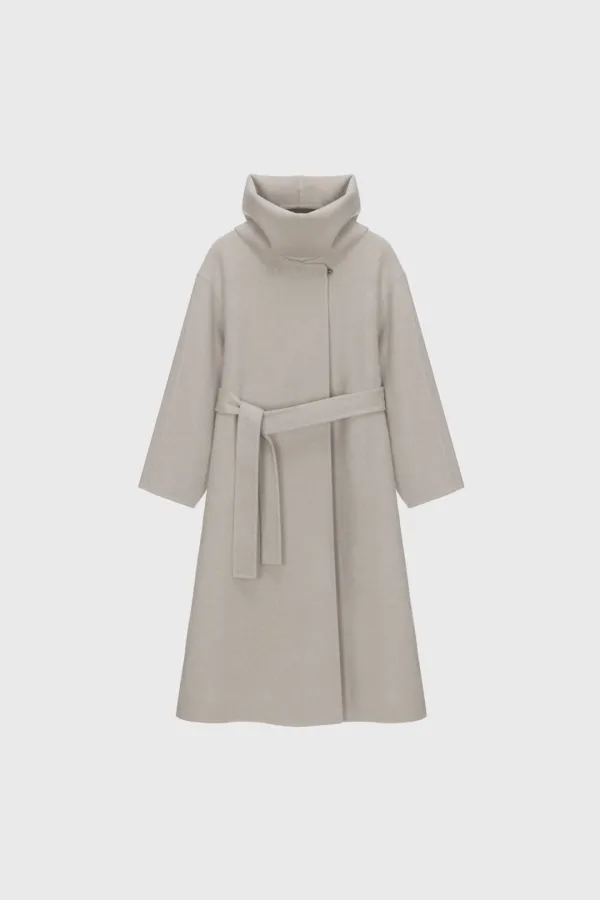 Roundneck handmade coat (beige / brown / black)