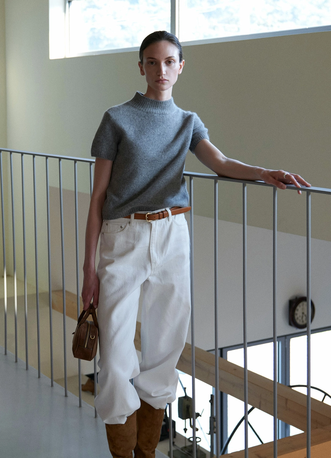 스텝어라운드 [8차] Mar crop half knit_M/GREY 상품 이미지 2