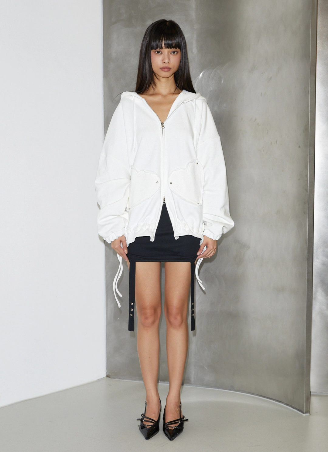 로제프란츠 Heart Pocket Hood Zip-up [Ivory] 상품 이미지 2