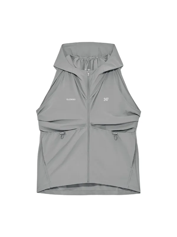 BREEZE RUN TRACK VEST (GRAY)