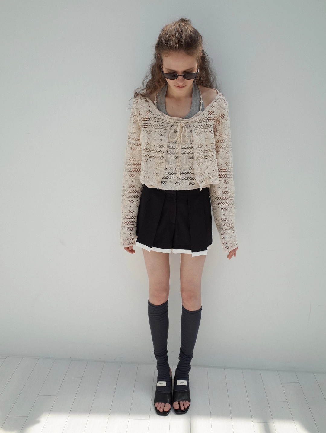 포에토 Conternir layered shorts - black 상품 이미지 2