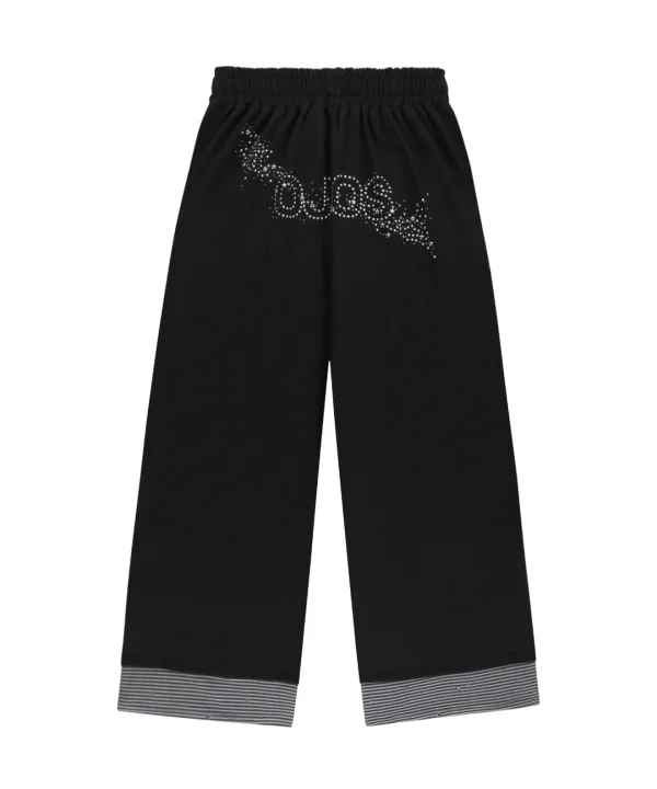 Hotfix Logo Wide Sweatpants / Black
