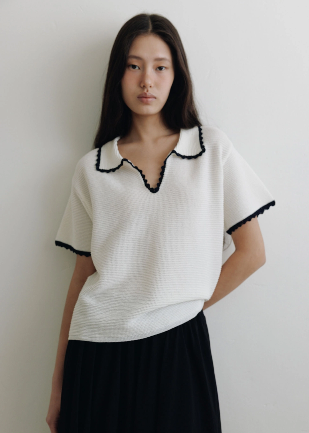 더라이 Open Collar Knit(Ivory) 상품 이미지 2