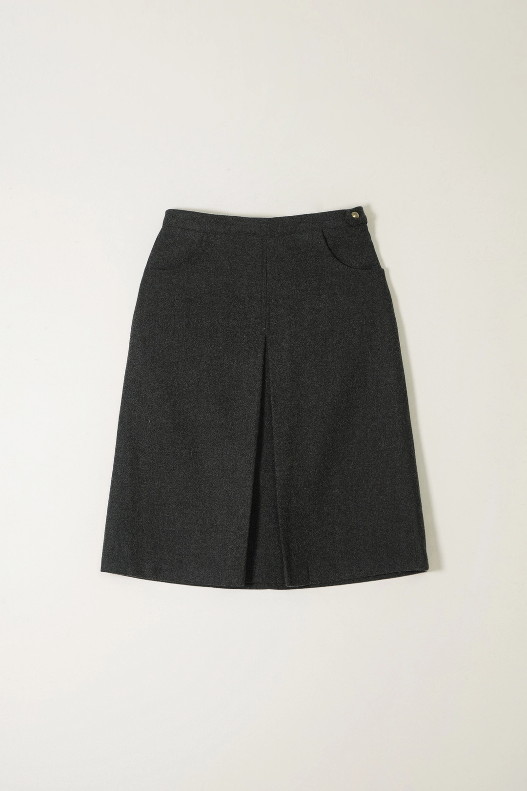 세이지먼트 UNI PINTUCK WOOL HALF SKIRT_GRAY 상품 이미지 1