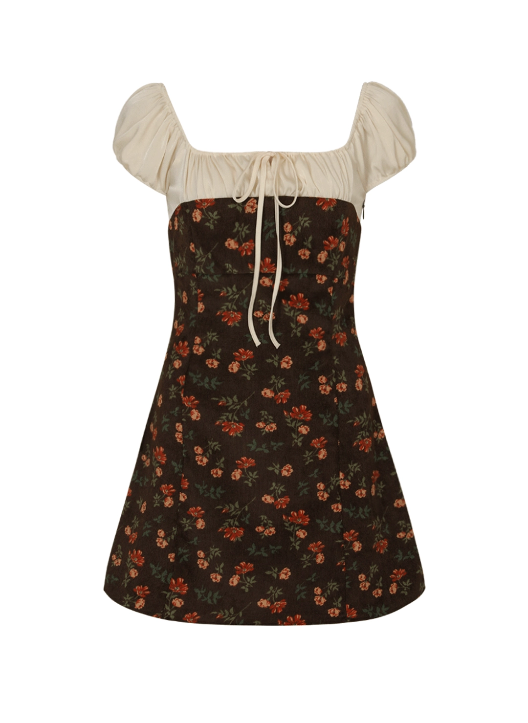 루루서울 Bohemian Daisy Mini Dress (Brown) 상품 이미지 3