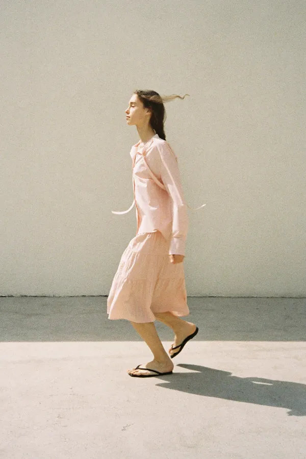 Sylvie Tiered Skirt (peach)