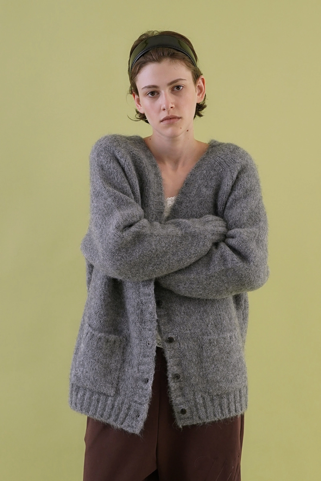 위드아웃썸머 [이나pick] Softy alpaca cardigan_gray 상품 이미지 2