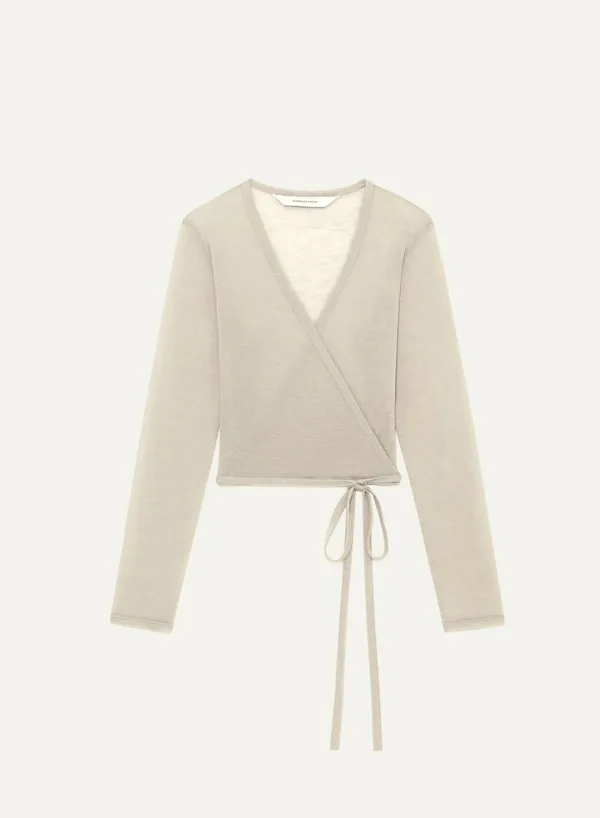 Wool Jersey Cardigan Chalk