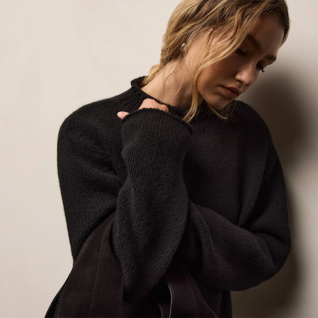 제임스펄스 Heavy Spun Cashmere Sweater - Black 상품 이미지 3