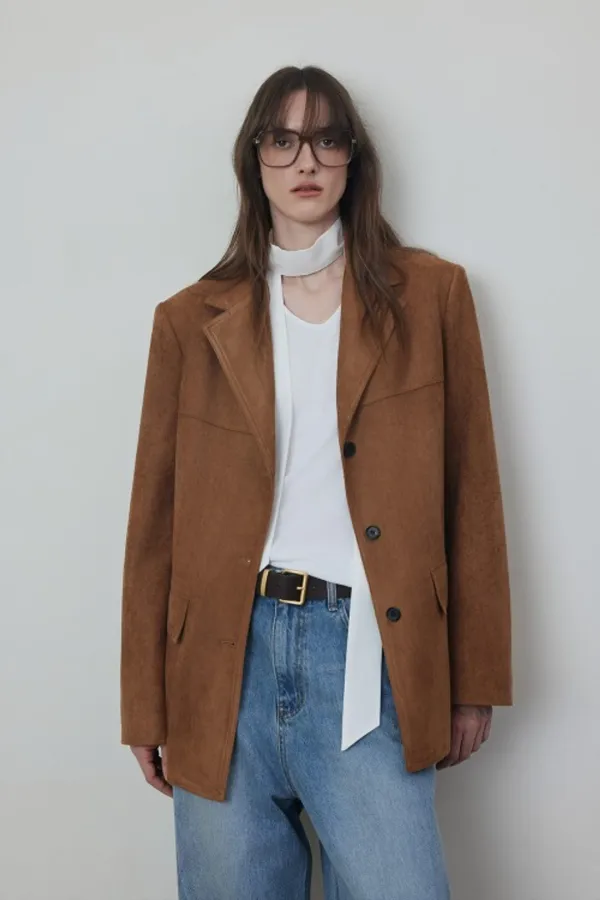 Suede Standard Fit Single Jacket
