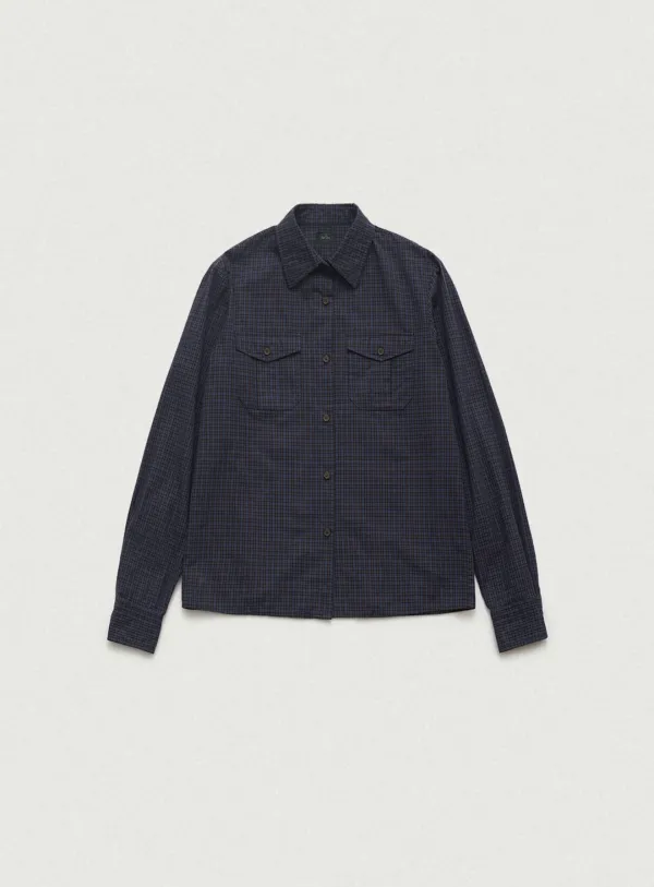 Townie Check Pocket Shirt_Navy