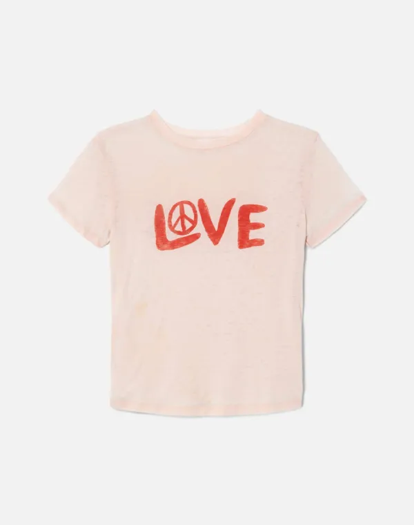 Classic Tee Love And Peace - Pink Salt