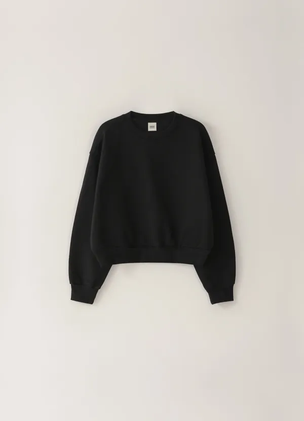 [Limited] Jacquard Cotton Sweatshirt - Black