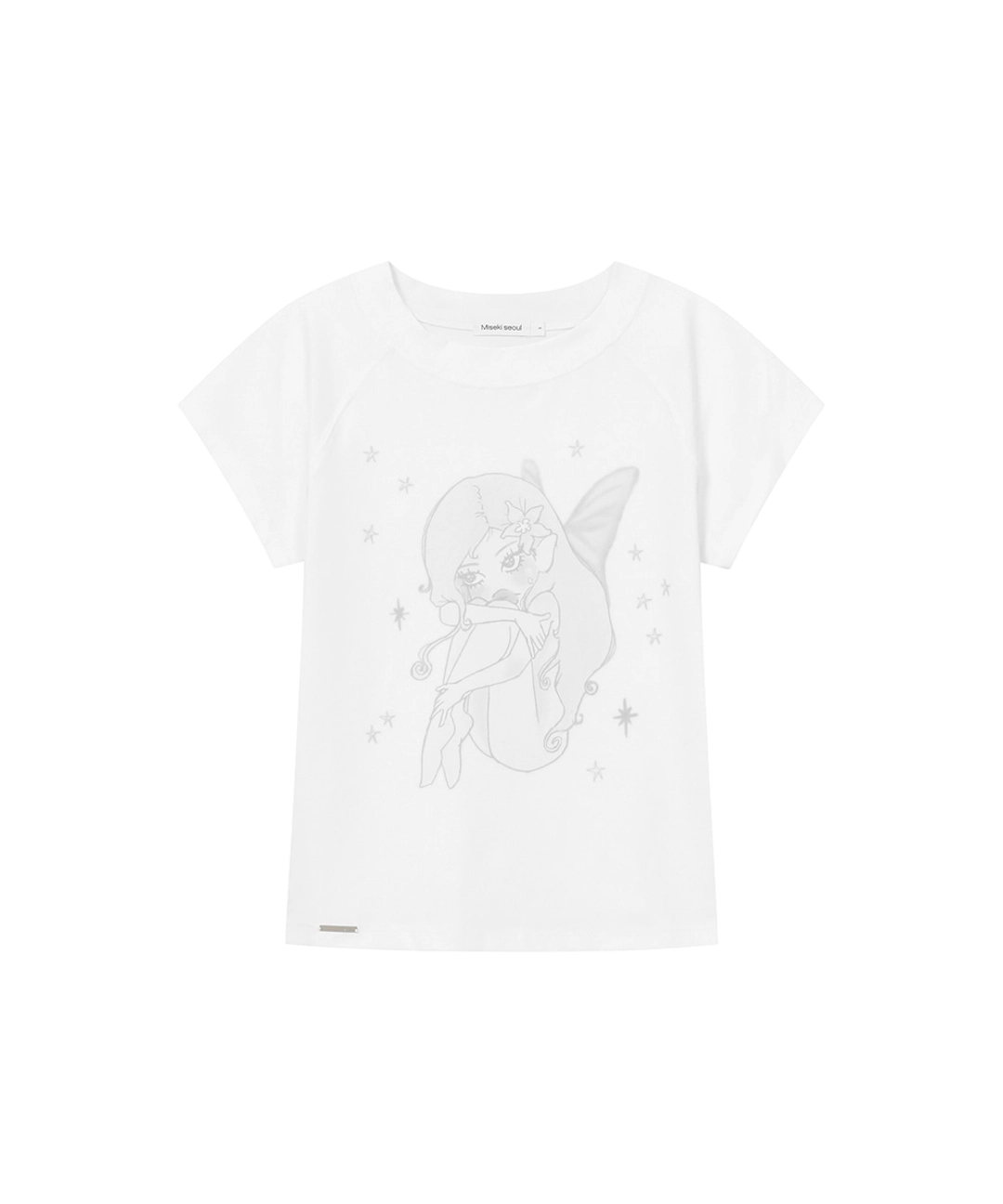 미세키서울 [Hannah X Misekiseoul] Hannah fairy raglan short sleeve WHITE 상품 이미지 1