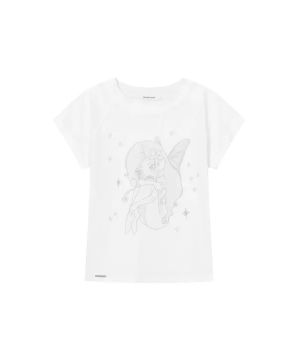 [Hannah X Misekiseoul] Hannah fairy raglan short sleeve WHITE