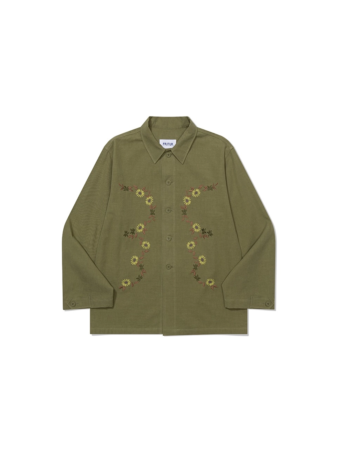 프리터 Flower Jardin Embroidery Shirt Khaki_F253ST07 상품 이미지 2