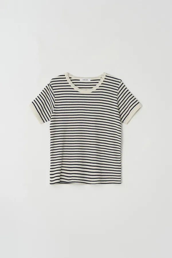 [13th] Stripe Waffle Tee