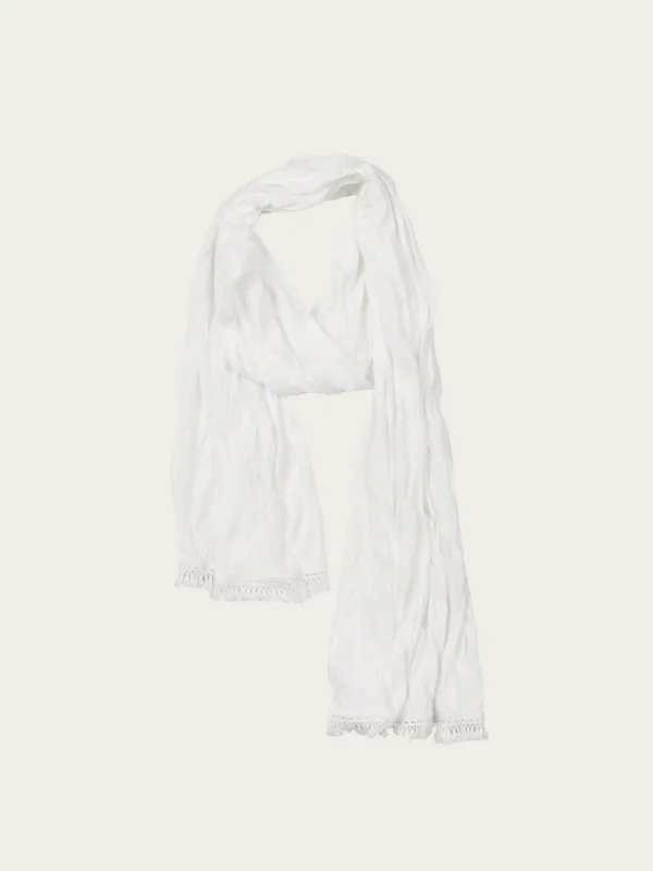 (2차) Elara Tassel Scarf - Ivory