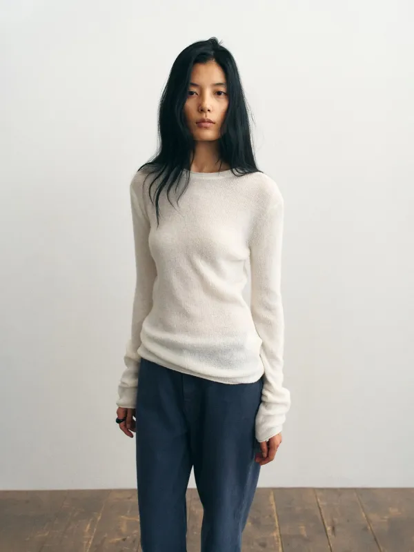 Elena Round Neck Knit_Ivory
