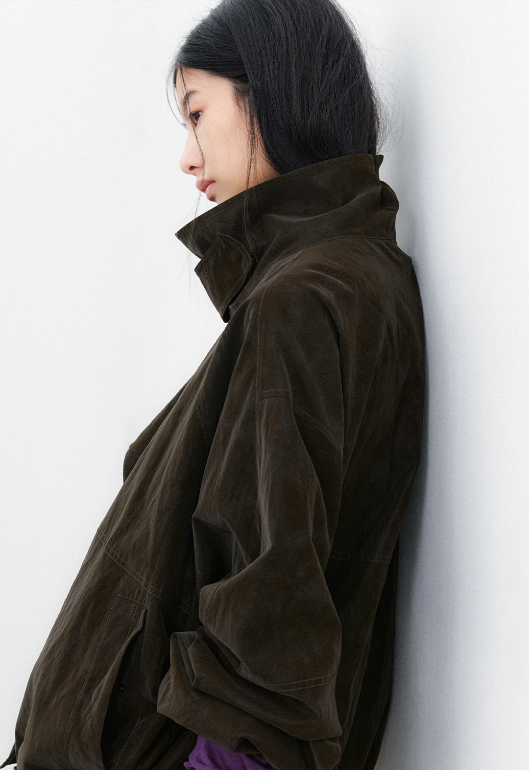 아뜰리에 나인 (JP-611)DOUBLE PLACKET ZIP-UP BLOUSON JUMPER 상품 이미지 3