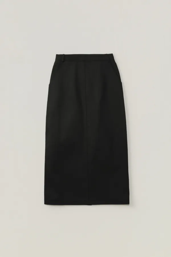 GREDEN H-LINE LONG SKIRT_BLACK