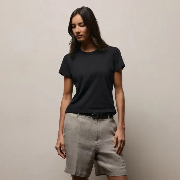 Brushed Elevated Jersey Short Sleeve Tee - Black