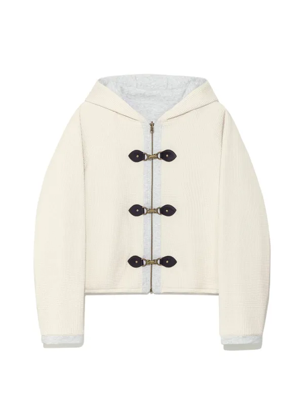 NOVA REVERSIBLE WAFFLE JACKET (MELANGE GRAY)