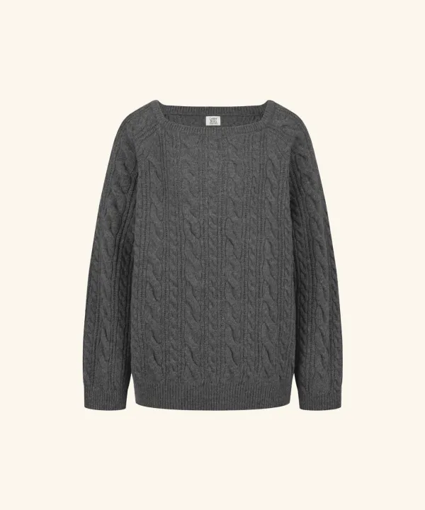 [아이들 미연 착용] Dante Boatneck Wool Sweater ( Charcoal )