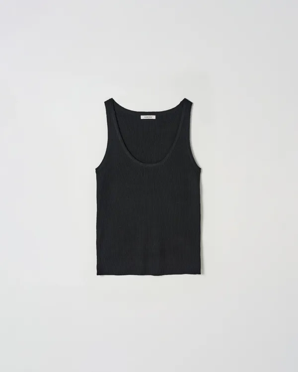 Ribbed Sleeveless [BLACK]