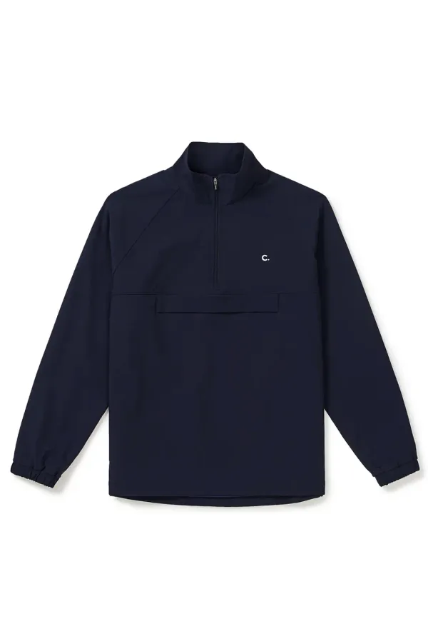 [24SS clove] Texture Half-Zip Anorak (Navy)