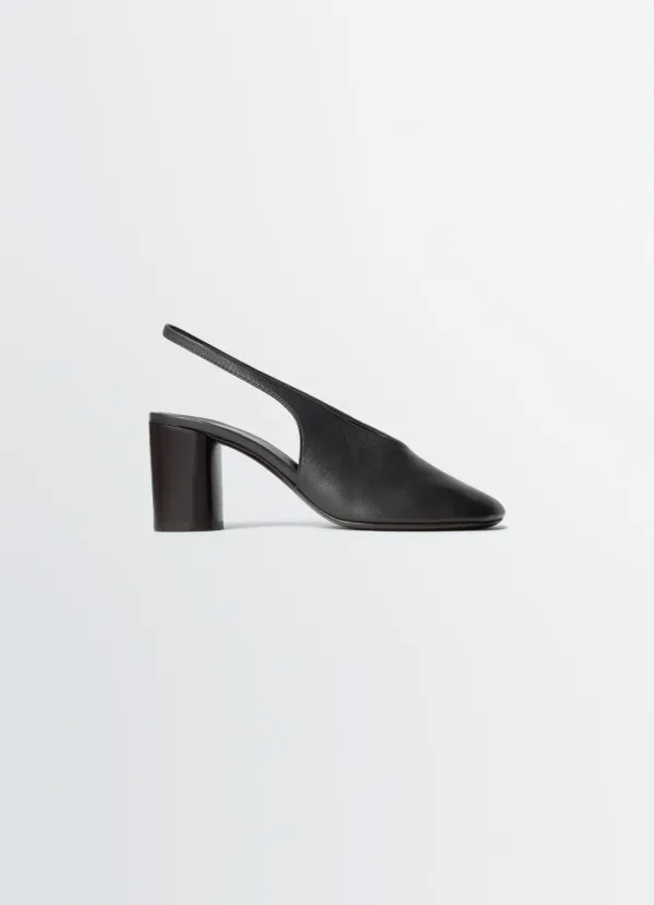 GLOVE SLINGBACK PUMPS 80 MM HEEL IN LEATHER