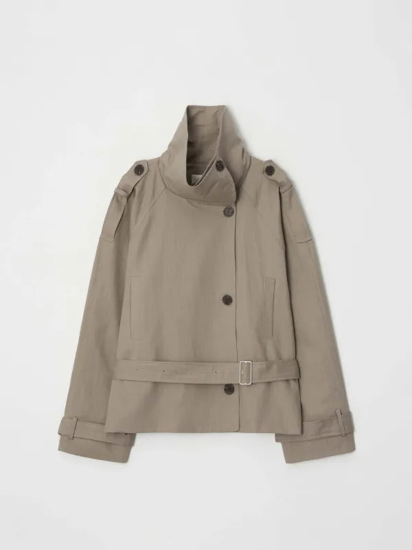 Button Half Trench Jacket