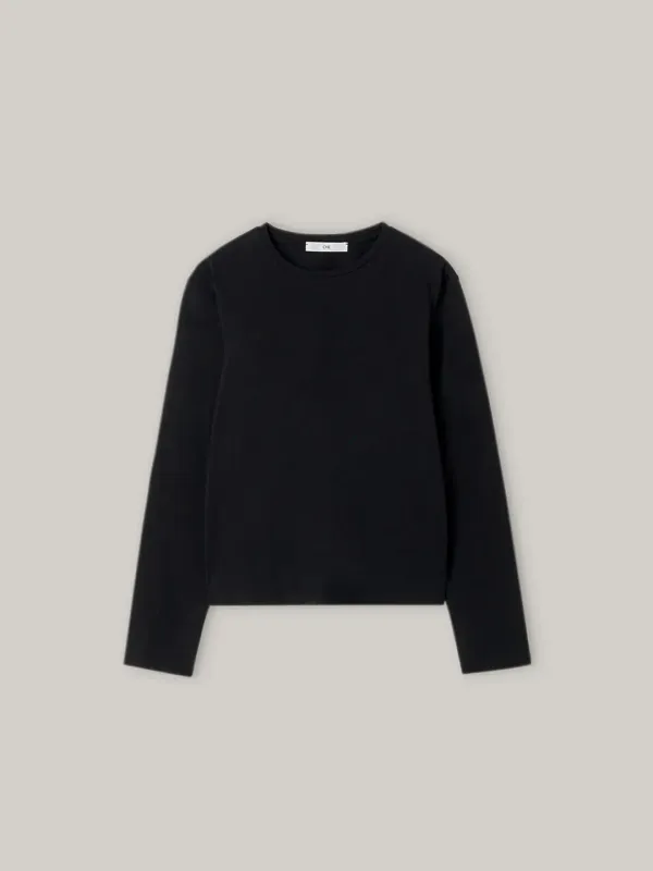 Cotton silket t-shirt - Black