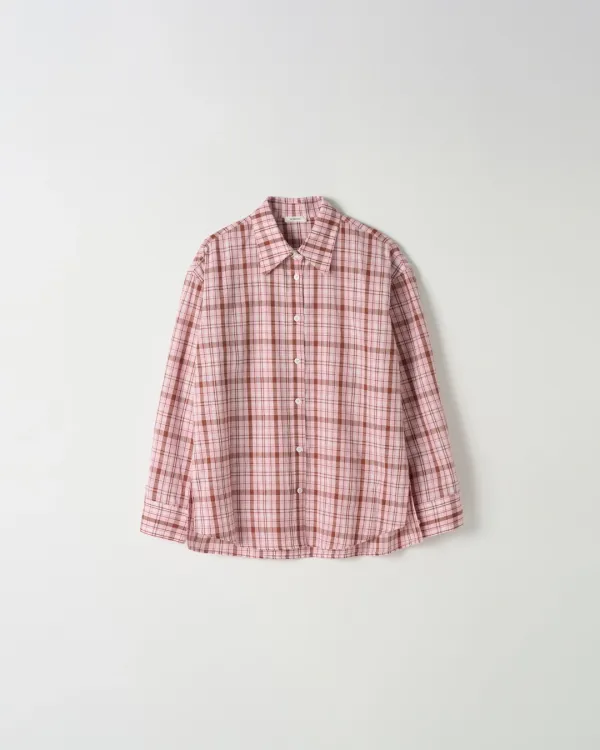 Cotton Check Shirt [PINK]