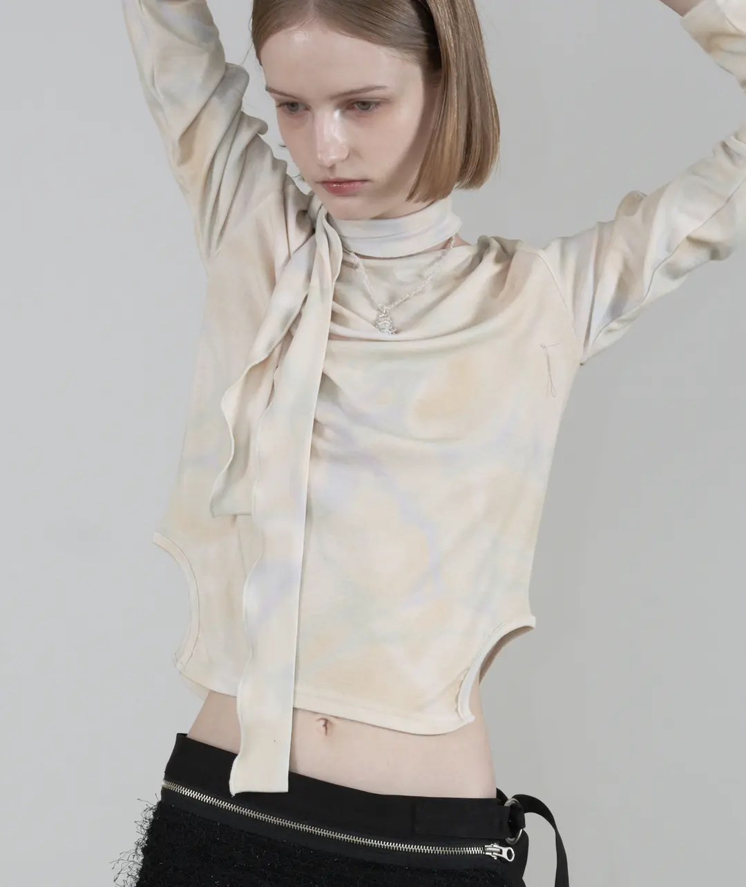 타입서비스 Marbling Cut Out T-Shirt [Yellow] 상품 이미지 2