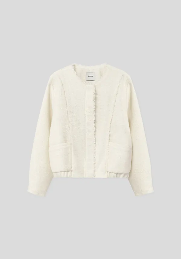 Verr Tweed Blouson (Blue Gray)