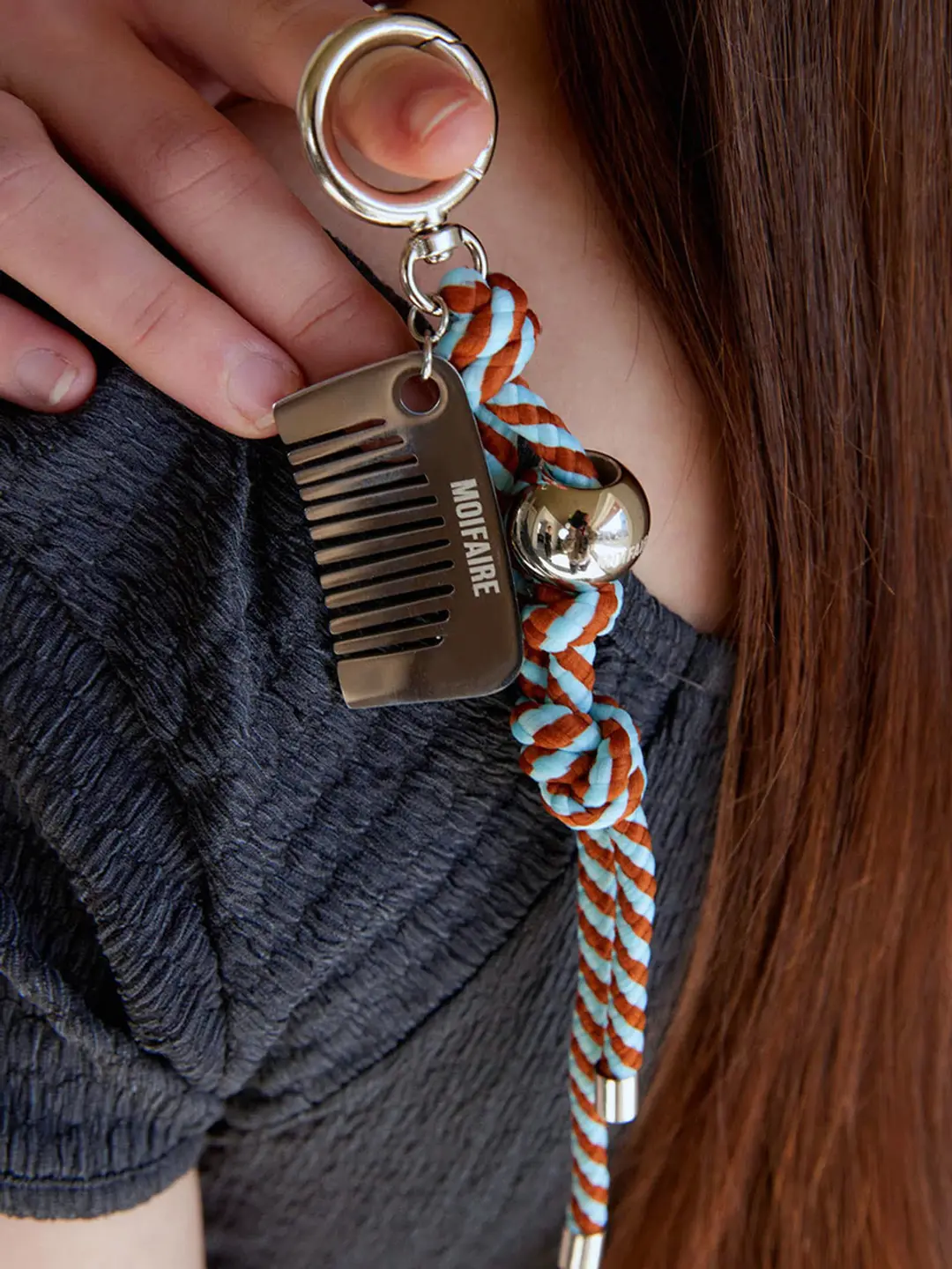모이페어 ROPE COMB KEYRING / SKYBLUE 상품 이미지 3
