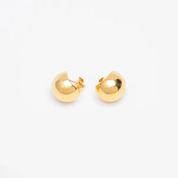 (E-1600)BALL PEBBLE EARRING