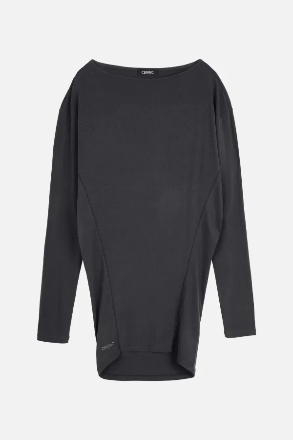 Basic Tappered Top _ Charcoal