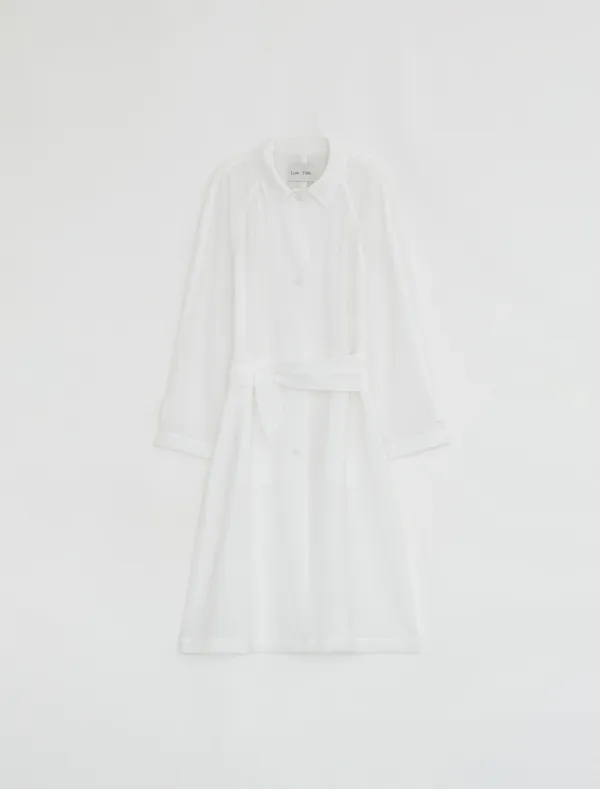 SHEER BELT TRENCH COAT [WHITE]