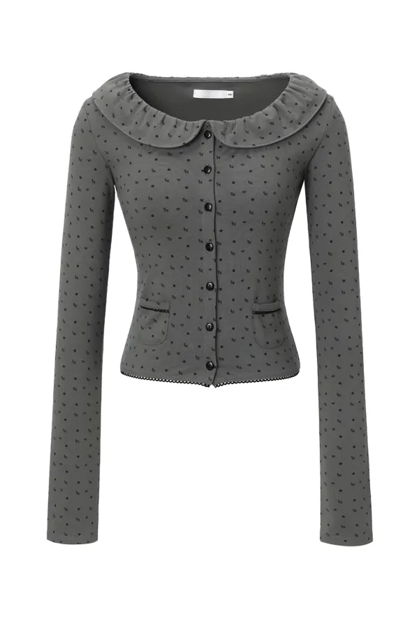 Lolly picot cardigan