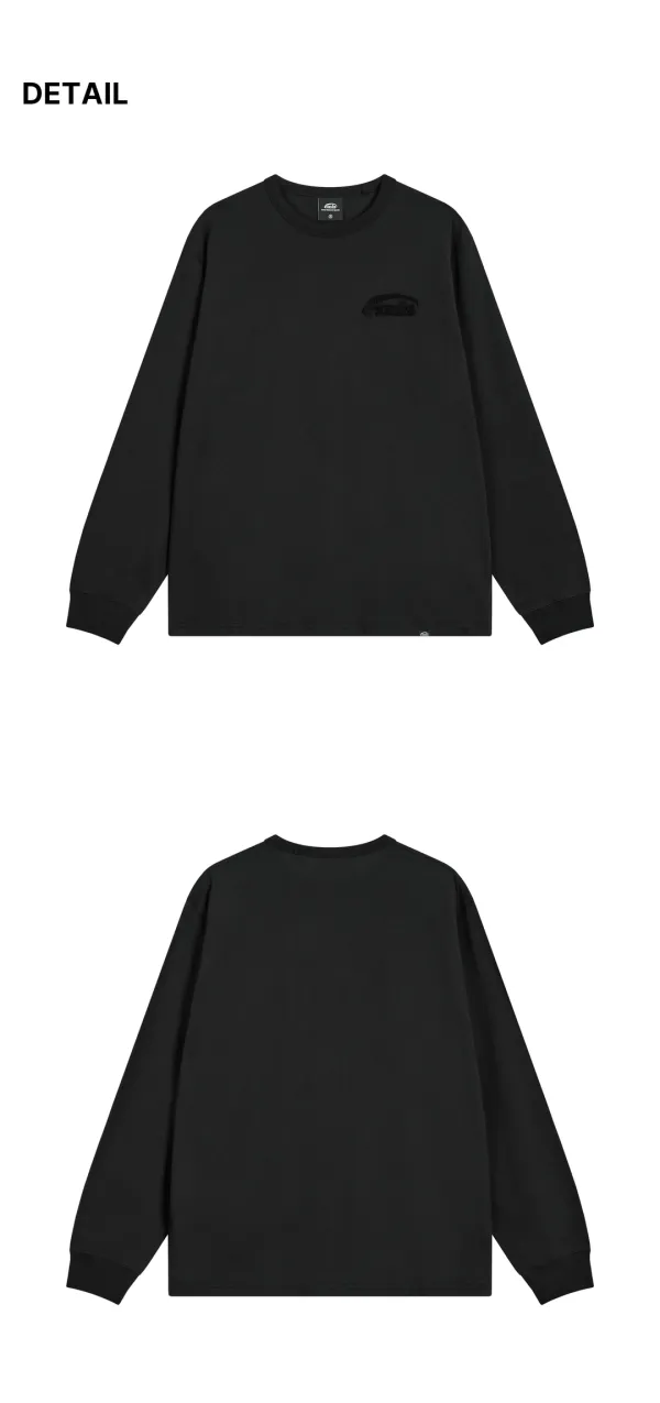 BOUCLE LOGO LS T-SHIRT-BLACK