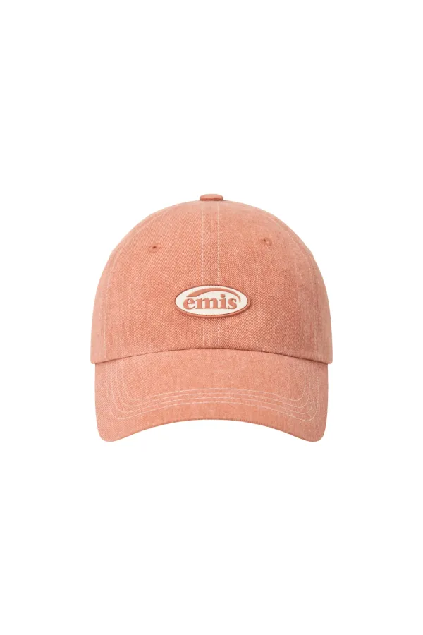 MINI RUBBER PATCH PIGMENT BALL CAP-ORANGE