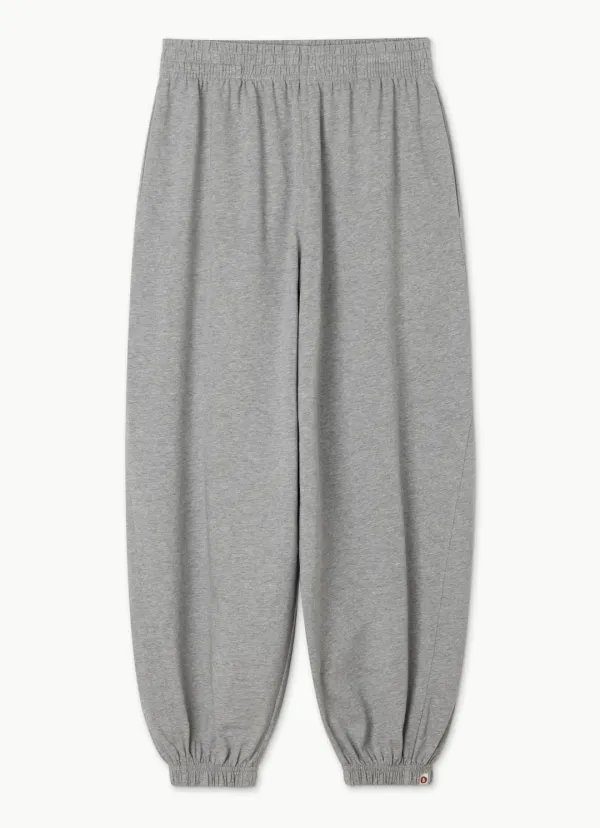 Diagonal jogger pants (Unisex)_Dark Melange Grey
