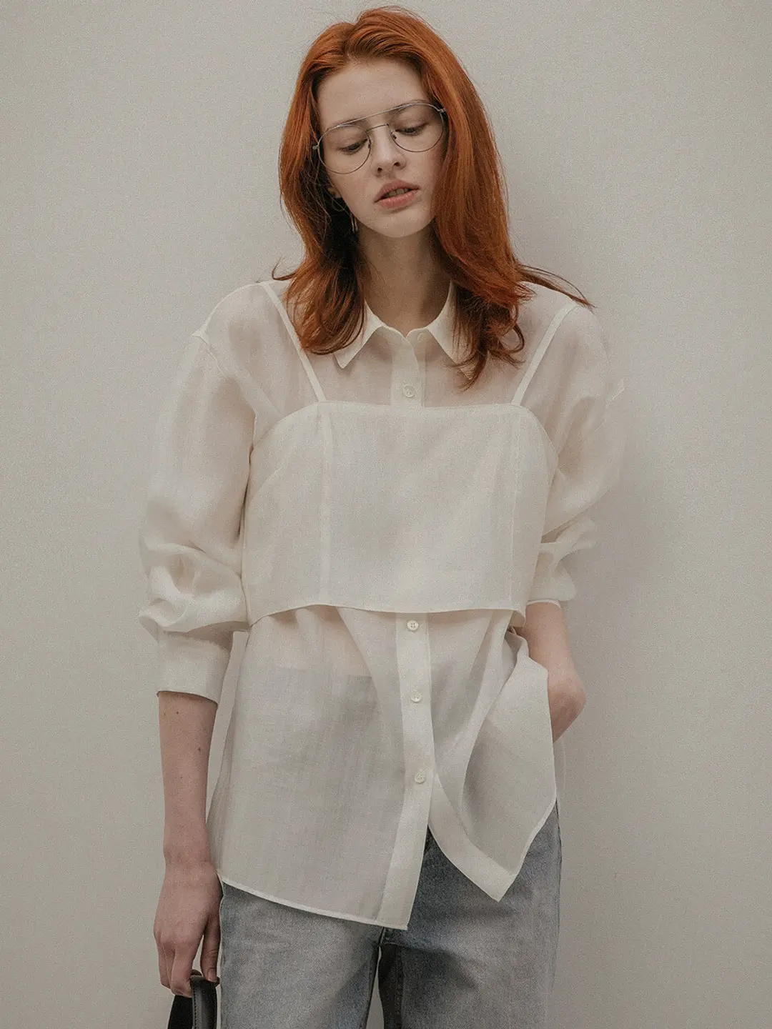 노운베러 Silky bustier blouse set_[3color] 상품 이미지 2